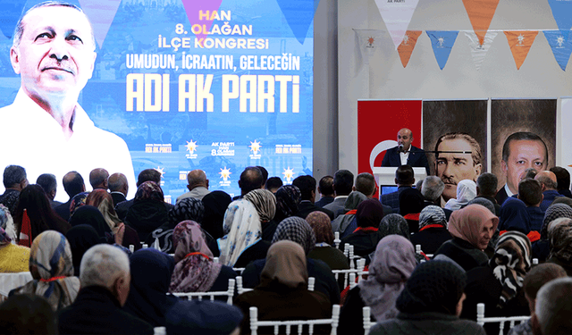 AK Parti Han ve Çifteler ilçe kongrelerine yoğun katılım