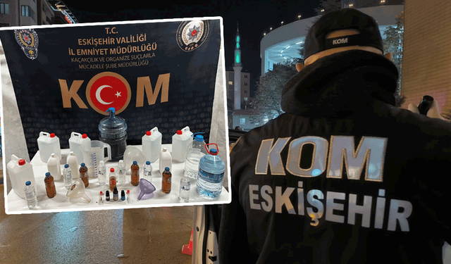 Eskişehir’de yeni yıl öncesinde kaçak alkol operasyonu